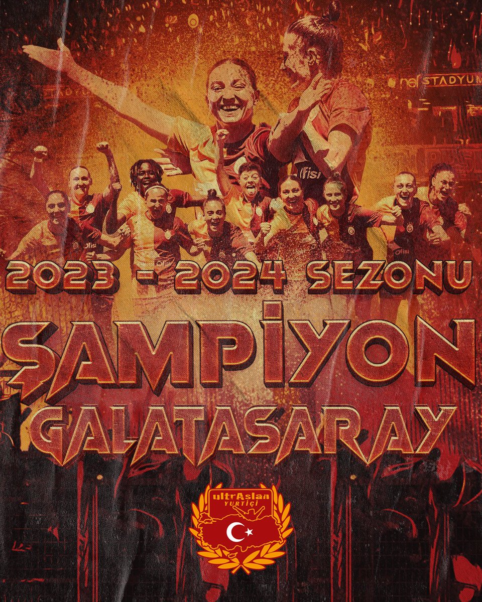 KUPALARA LAYIKSIN SEN ŞANLI GALATASARAY!

2023-2024 sezonu Kadınlar Süper Ligi şampiyonu GALATASARAY !

#uAYurtiçi