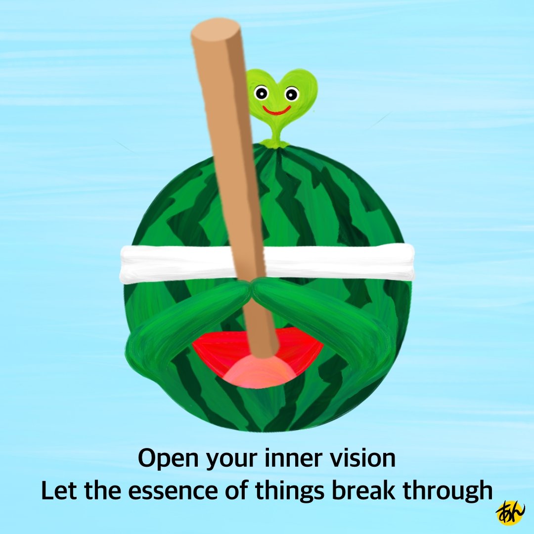 Open your inner vision, and let the essence of things break through.

#creatureart #illustration #illustrator #illustrationartist #art #watermelons