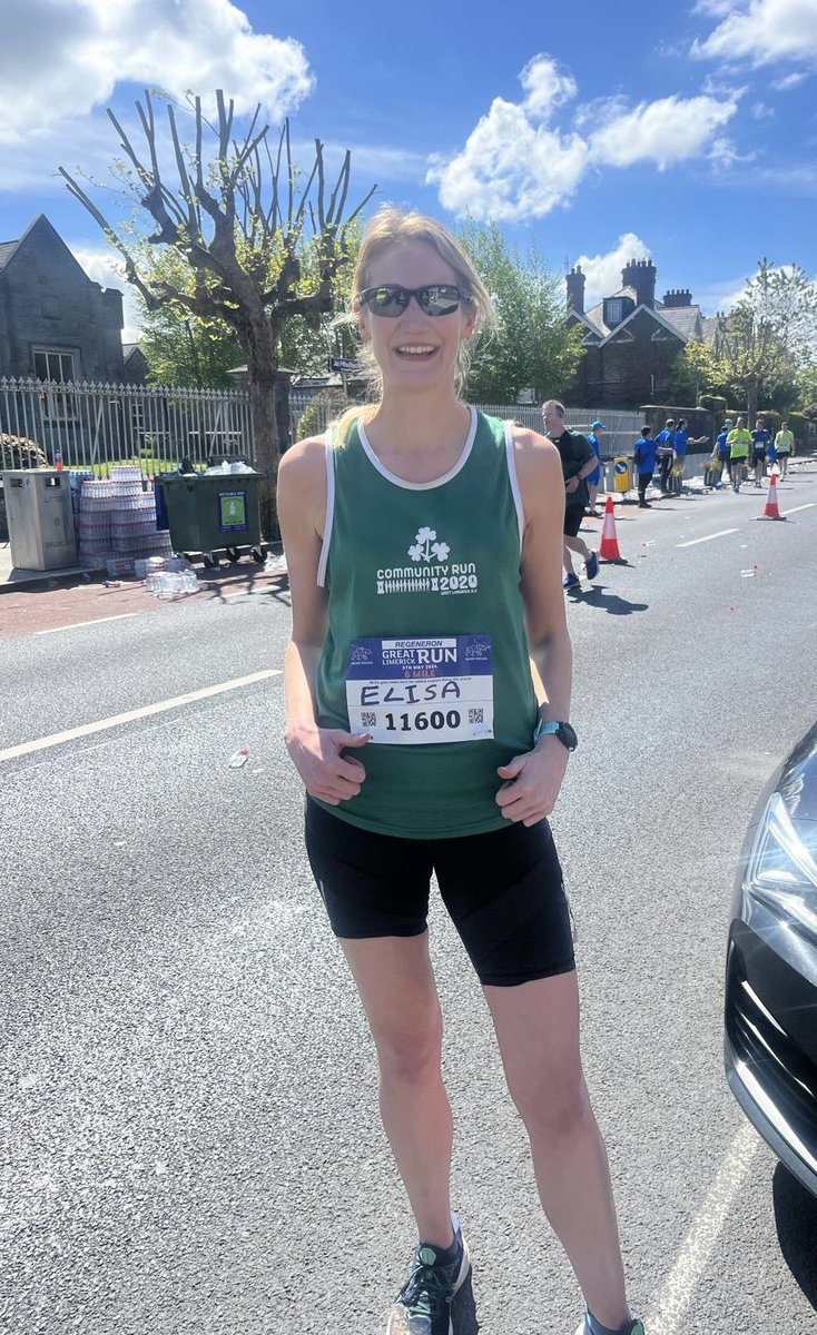 I am thrilled to have finished the @RGreatLimRun 🏃‍♀️ Thank you everyone for the great support enroute 🥳🥳 My favourite day of the year in Limerick ☀️ Well done to all the runners and walkers today! 🥇