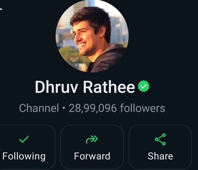 @JaikyYadav16 Dhruv Rathee has shared the speech of Priyanka Gandhi on his WhatsApp channel with 2.9 Million followers 🔥 In just 20 minutes, over lakh of people have heard this excellent piece of oratory. @dhruv_rathee @priyankagandhi #DhruvRathee