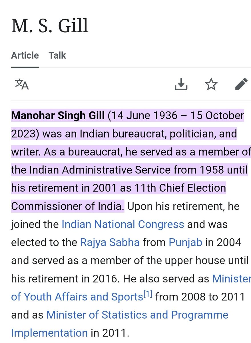 @t_d_h_nair Now say with full responsibility 
That's nothing new. Ever heard of CEC M.S. Gill? He retired, joined @INCIndia , became MP and Minister.  So u ppl are the new gangajaal; if they touch u, they become pure. 🤣😂
Not just that: u ppl awarded him Padmavibhushan for his services…