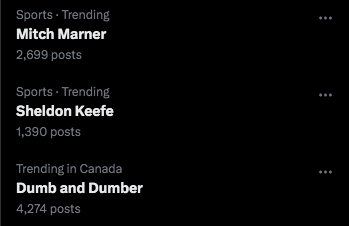 Not trying to imply anything. Just thought this was funny that these three trends were listed in this order.