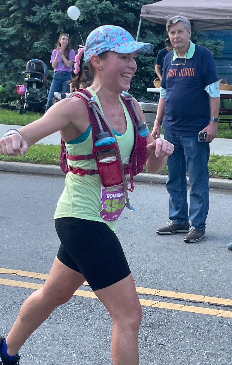 A big day for @lorip923! Caught her 16 miles in to crushing the @RunFlyingPig! Congrats Lori!
