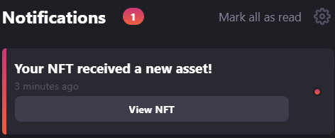 one of my Toku Tales warriors just  leveled up and automatically got a new asset with new level badge

Powered by <a href="/RmrkApp/">RMRK.app Official</a> and kudos to <a href="/kseniashikh/">kseniashikh</a> and <a href="/gregmcfly_/">Greg</a> great job
