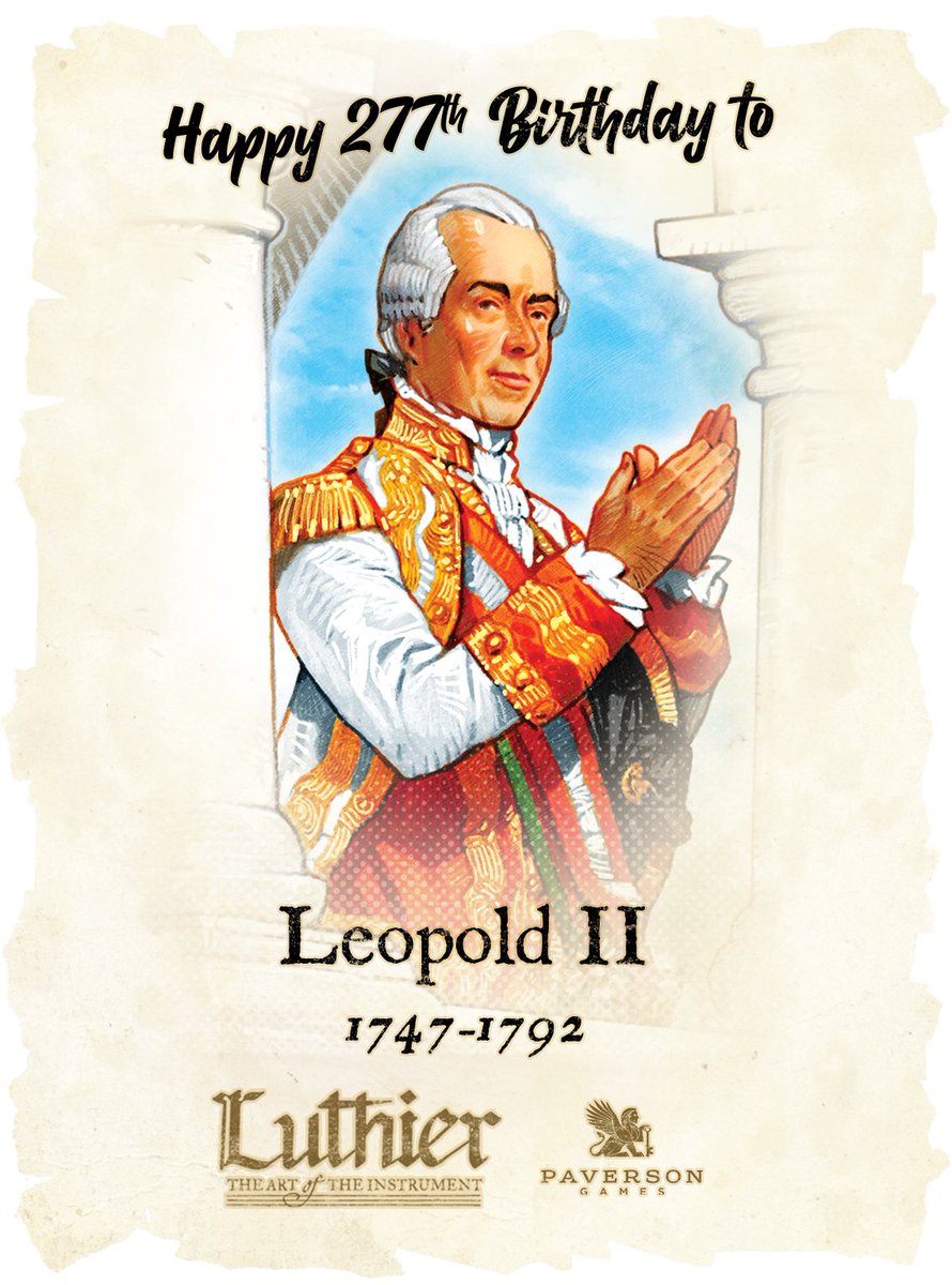 #HappyBirthday to Leopold II (HRE)! 🎂 We celebrate the birthdays of 40 historical figures in classical music for our board game, #Luthier, coming to #Kickstarter on July 16th! 🥳🎻🎲
#leopoldII #leopold #orchestra #classicalmusic #music #chambermusic #symphony