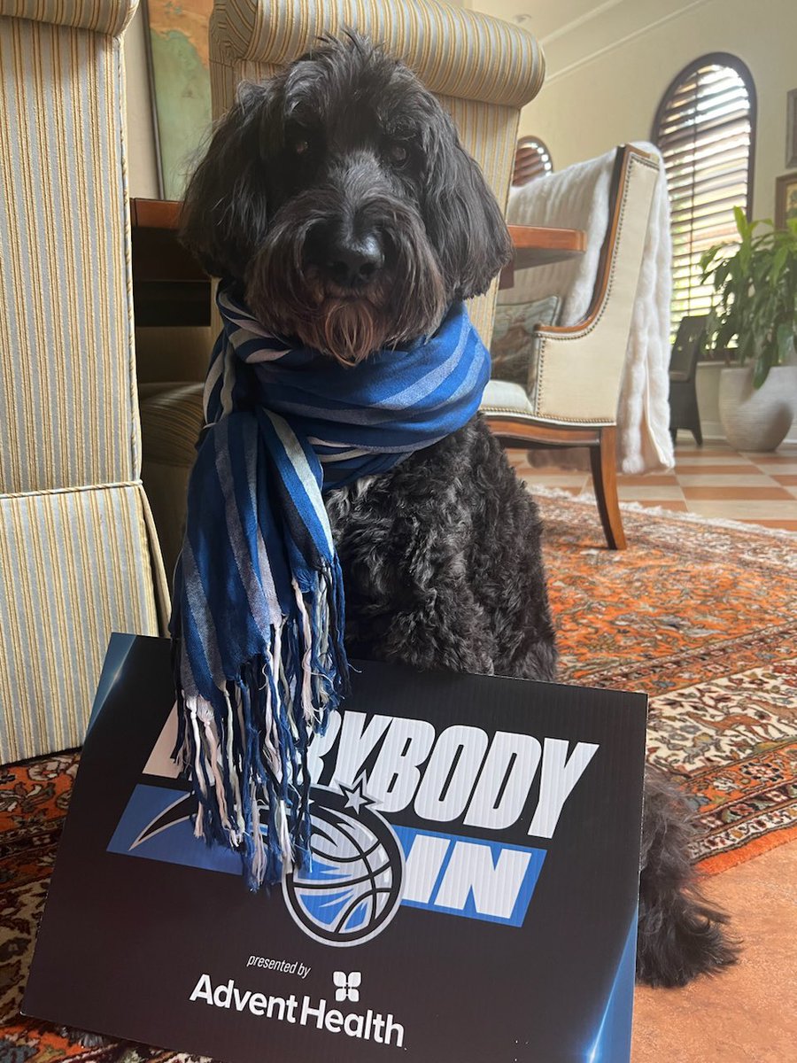 Everybody In for Game 7, including Sammie! She’s joining our entire city in sending support and positivity to the @OrlandoMagic, who have a huge game today in Cleveland.