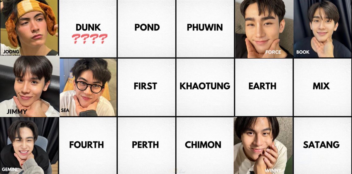 joong’s fanboy bingo