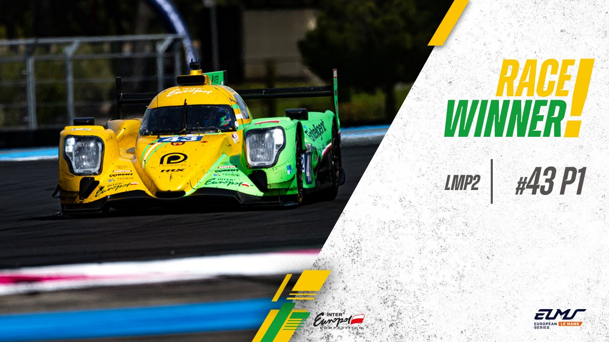 It was a stunning🏆victory for IEC here at🇫🇷Circuit Paul Ricard❗️This was our first LMP2 victory in the ELMS as the #43 takes the🏁chequered💪

#IEC | #ELMS | #4HLeCastellet