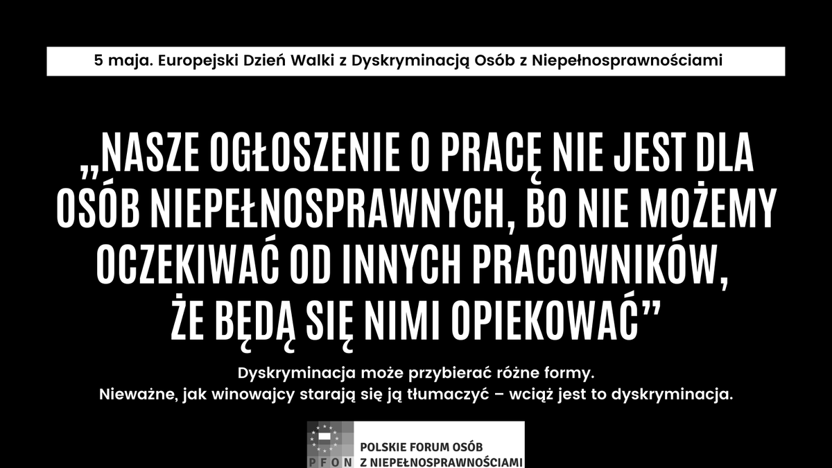 Polskie Forum Osób z Niepełnosprawnościami (@PFON_OzN) on Twitter photo 2024-05-05 13:26:32