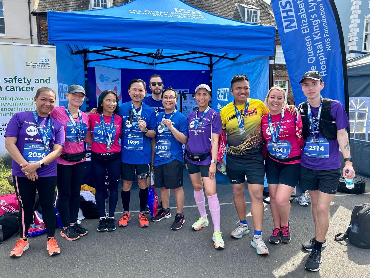 Well done #TeamQEH runners! You did it 🏅

This morning 30 members of Team QEH ran a more than the GEAR 10K in aid of the QEH Charity raising more than £3,500!

A huge well done to you all 👏

#runforall #GEAR10k #10krun