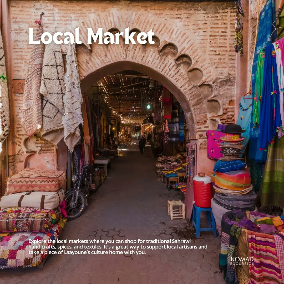 nomad_excursion's tweet photo. Discover Laayoune in the Sahara: Where traditional Sahrawi culture meets modern vibes! 🌵🌆 Explore iconic spots through our latest photo series. #ExploreLaayoune #DesertCity
Place Mechouar #CityLife
Laayoune Cathedral #HistoricLandmarks
Local Markets #ShopLocal
#SunsetInLaayoune https://t.co/6xZ3SJYban