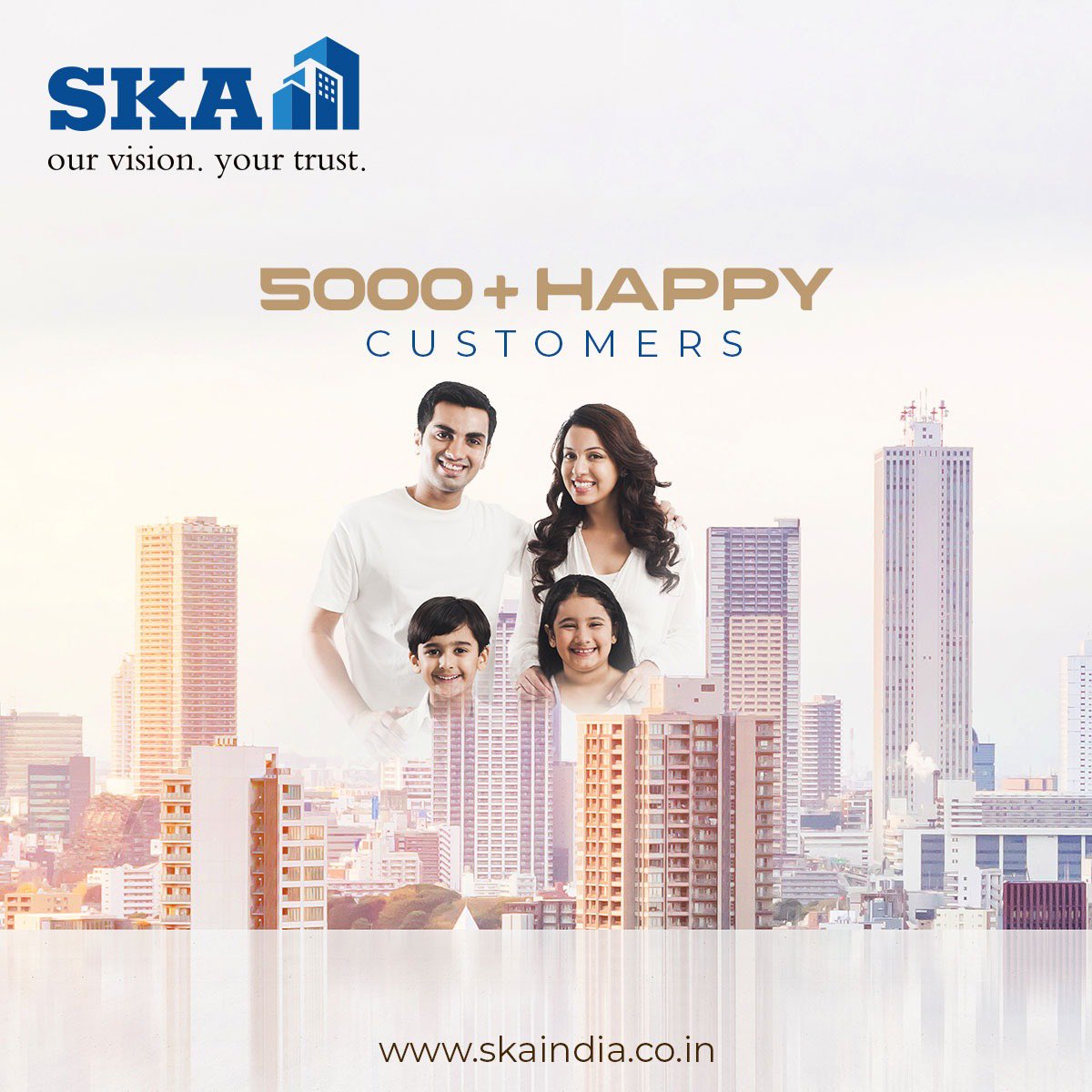 Building futures, creating memories! Over 5000 families have found their happy spaces with SKA Group. Your trust, our vision.

For details call us on +91 7852862626
Or visit: skaindia.co.in

#SKA #SKAGroup #SKAGroupindia #RealEstate
#DreamHome #RealEstateDevelopment