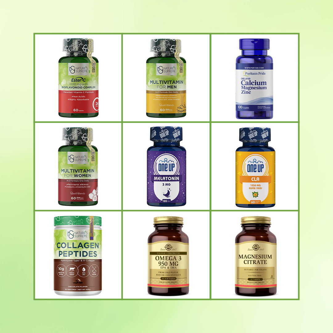 Sadece 3 tanesini seçebilirsin! Hangilerini seçerdin? 👀 

#Vitaminler #Vitaminlercom #NaturesSupreme #Solgar #Oneup #Takviye