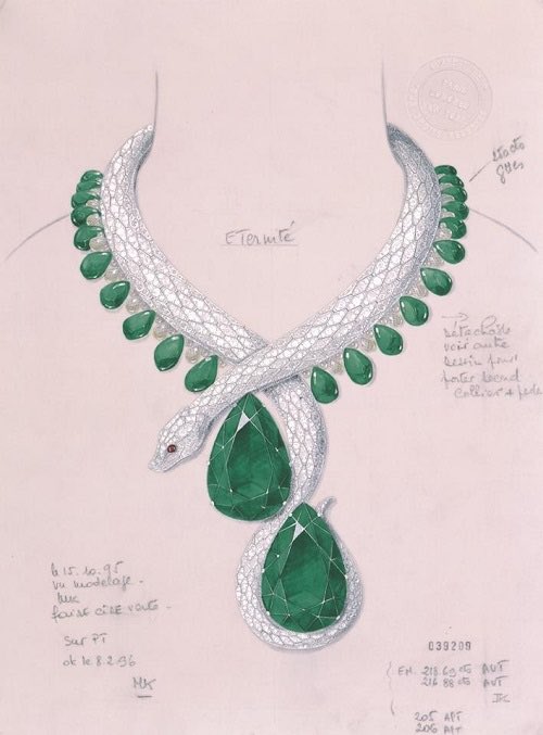 Cartier’s $12 million ‘Eternité’ snake necklace worn by Naomi Campbell (1998)
