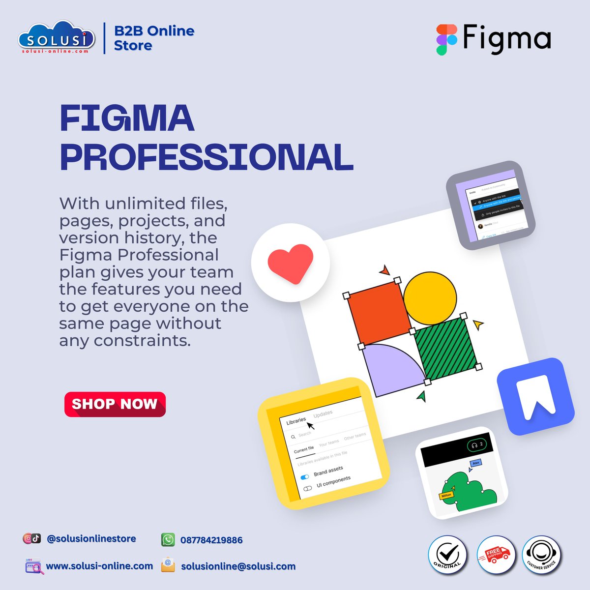Collaboration without limits! Figma Professional empowers teams to design together seamlessly, with unlimited files, pages, and projects. 💻

Shop Now: solusi-online.com/product/figma-…

#DesignUnleashed #Figma #Murah #Diskon #License #Software #SolusiOnlineStore #B2BOnlineStore