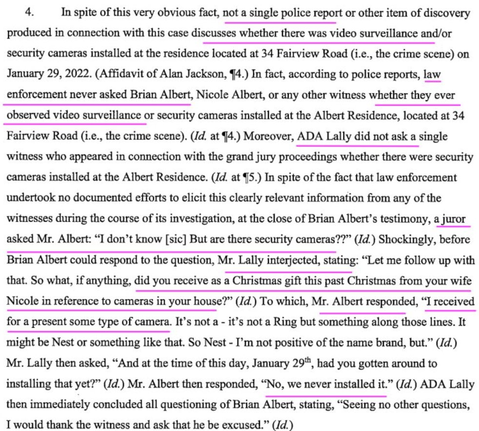 chloeinvermont's tweet photo. @Bederowlaw @Beachgal1363226 I hear you. He was oddly complicit from the get go with the McAlbutts tho, idk why. This is from the state GJ to get the indictment on Read. Brian Albert had a security system....but look how Lally gets him out of it... https://t.co/KNHvadjQ76
