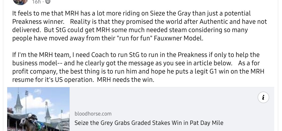 The @MyRacehorse people love to censure posts on Facebook that call out their business model.   So then I post them in public instead of private.   Enjoy @SwiftHitter @HenryDembski @DailyRacingForm @FanDuel_Racing