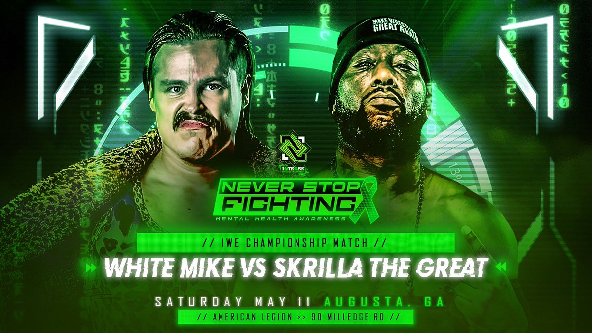 White Mike defends the IWE Heavyweight Championship against Skrilla The Great this Saturday Night!! Make sure you get your tickets now at iweonlinetix.ticketleap.com