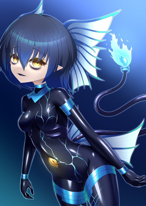 (*'꒳`*)じとじと
白瑠璃さんのところのじっとりな子のファンアーーーートです 