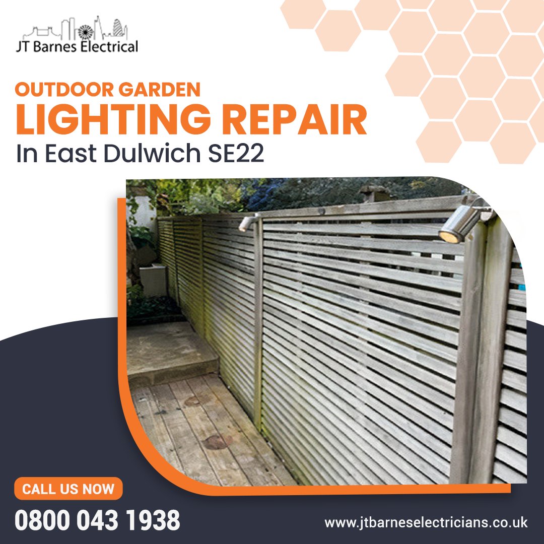 🔧 Carried out repairs of outdoor garden lighting in East Dulwich SE22.

☎ Phone: 0800 043 1938
📩 Email: info@jtbarneselectricians.co.uk
📎 Website: jtbarneselectricians.co.uk

#jtbarneselectrical #lightingrepair #ledupgrade #fixtures #propertymaintenance #emergency #lighting