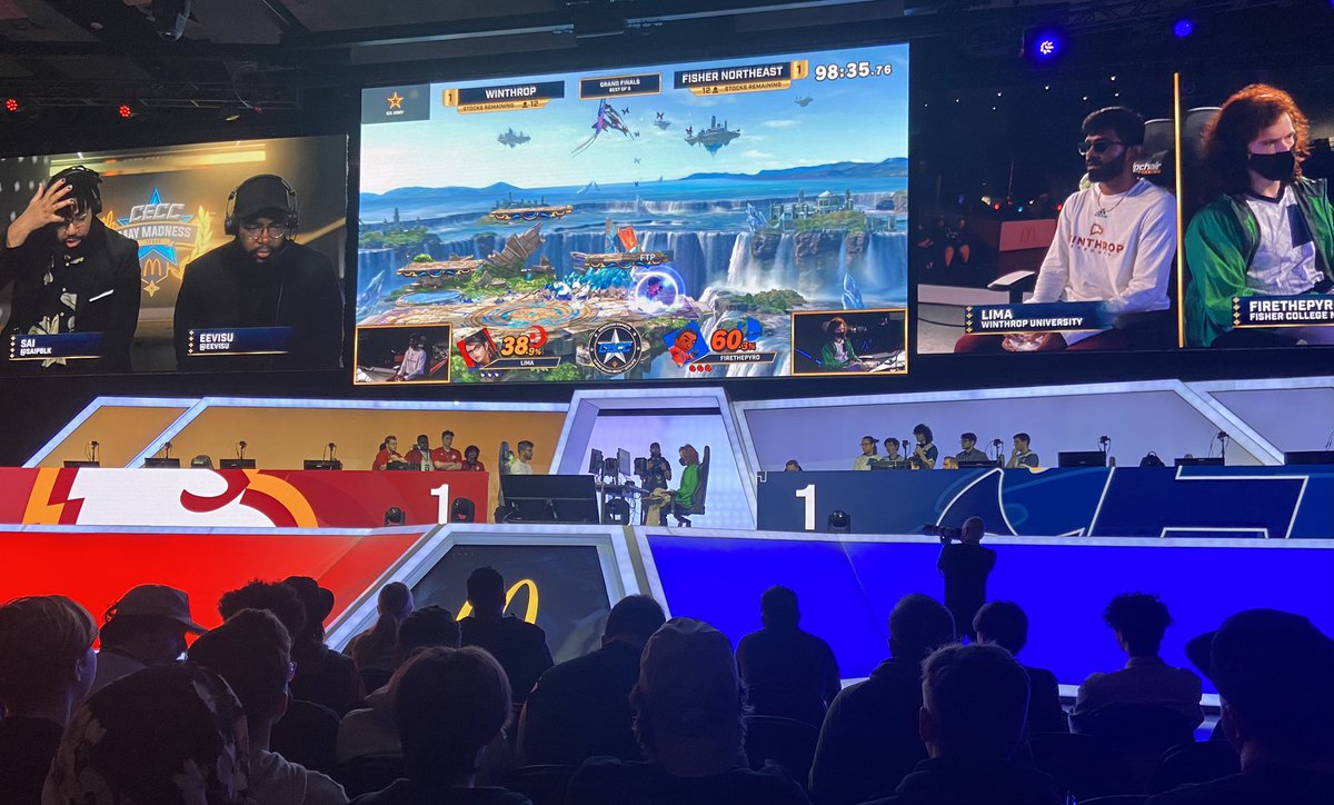 Loving the #CECCTexas2024 finals between <a href="/WinthropEsports/">Winthrop Esports</a> and <a href="/Fisher_Esports/">Fisher Esports</a> so far!