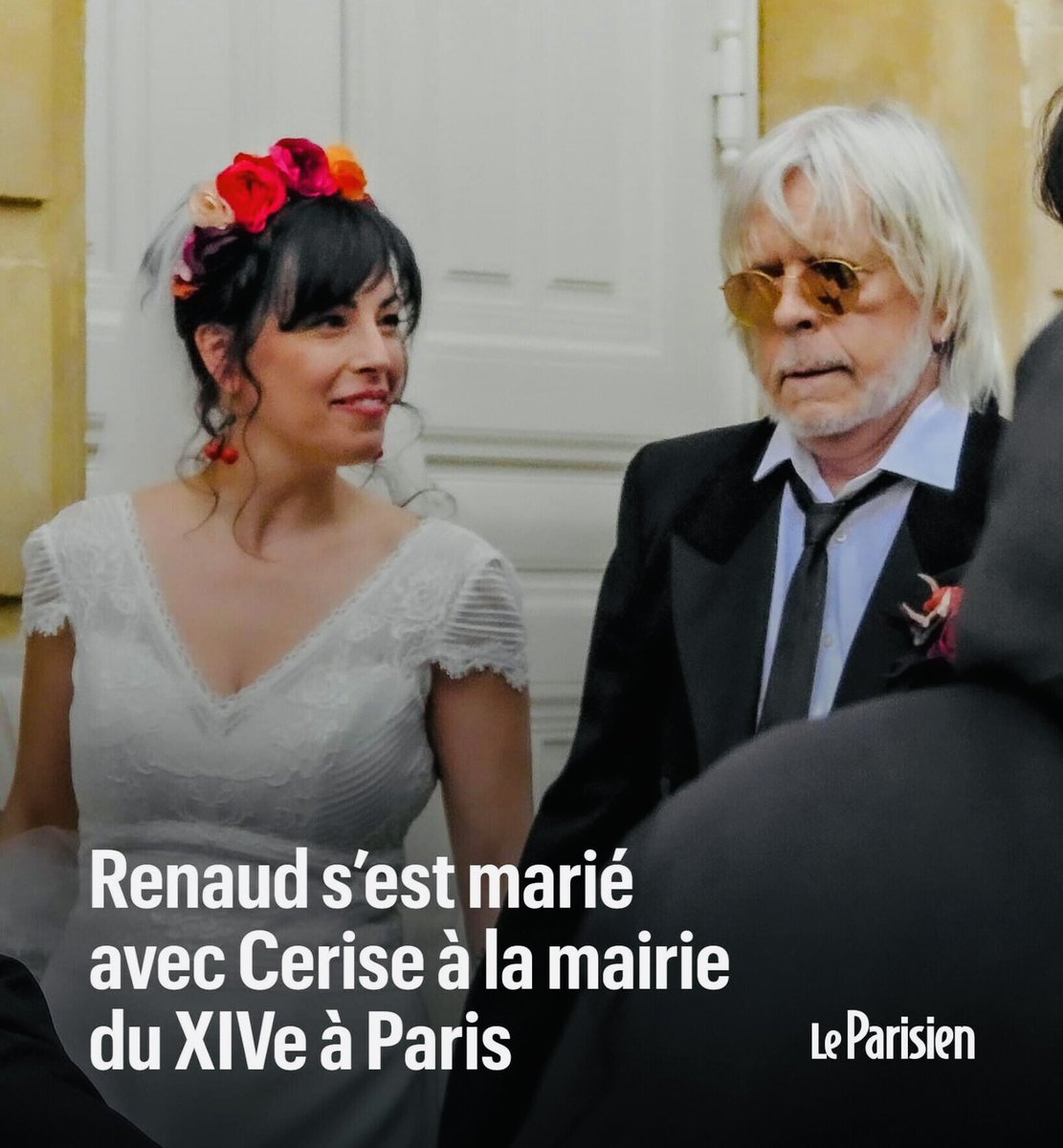 Le chanteur Renaud c’est remarié ce week-end à Paris avec une maquilleuse bretonne (Trentemout) qu’il a surnommé Cerise 🍒🍒🍒 Félicitations💕🥂 #renaud #mariage @renaudofficiel