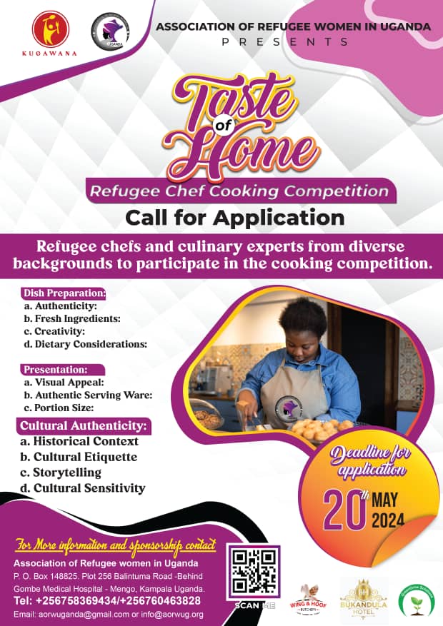 🌟 Calling all refugee chefs! 🌟 Are you passionate about cooking and showcasing your culinary talents? We invite you to apply for the Refugee Chef Competition! 🍽️✨ @Mama_d256 will be offering free cooking lessons and mentorship to the winners free of charge.