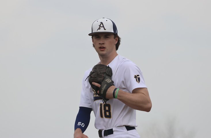 Senior Sunday. RHP, Yale Griffiths. #thenandnow #SeniorSaints