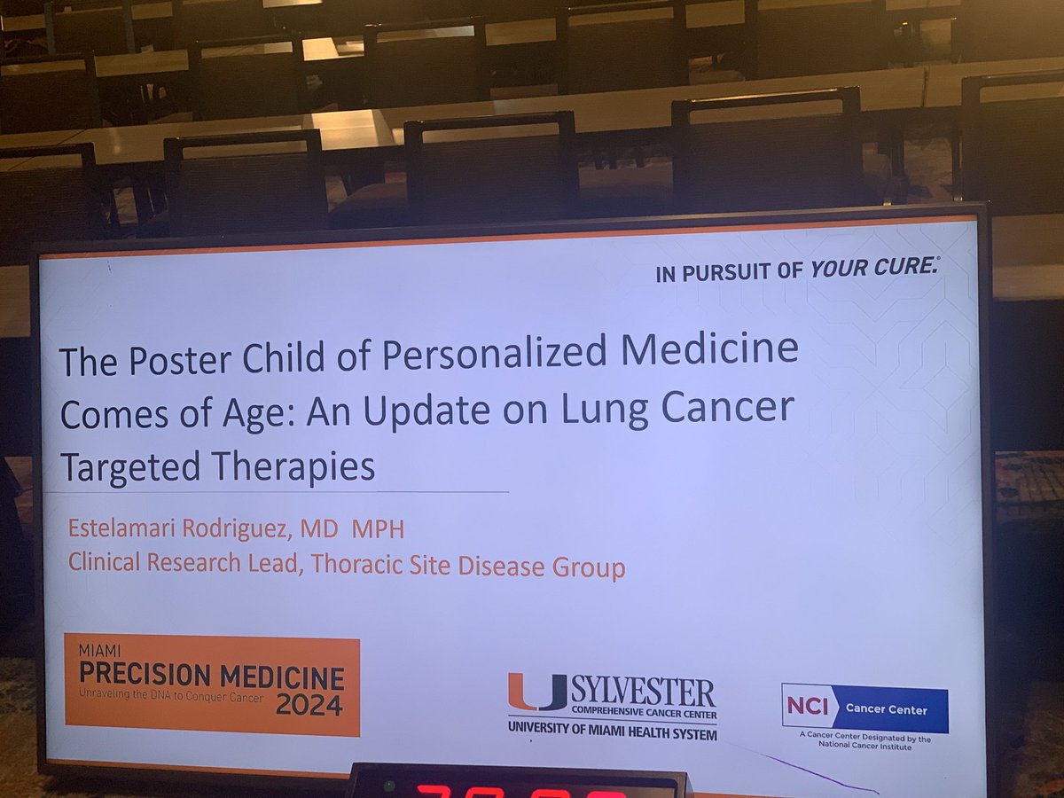 #MPM2024 ⁦@Latinamd⁩ ⁦@SylvesterCancer⁩ on #lungcancer #targeted therapies in 2024. Unbelievable progress #precisiononcology  ⁦@HemOncWomenDocs⁩