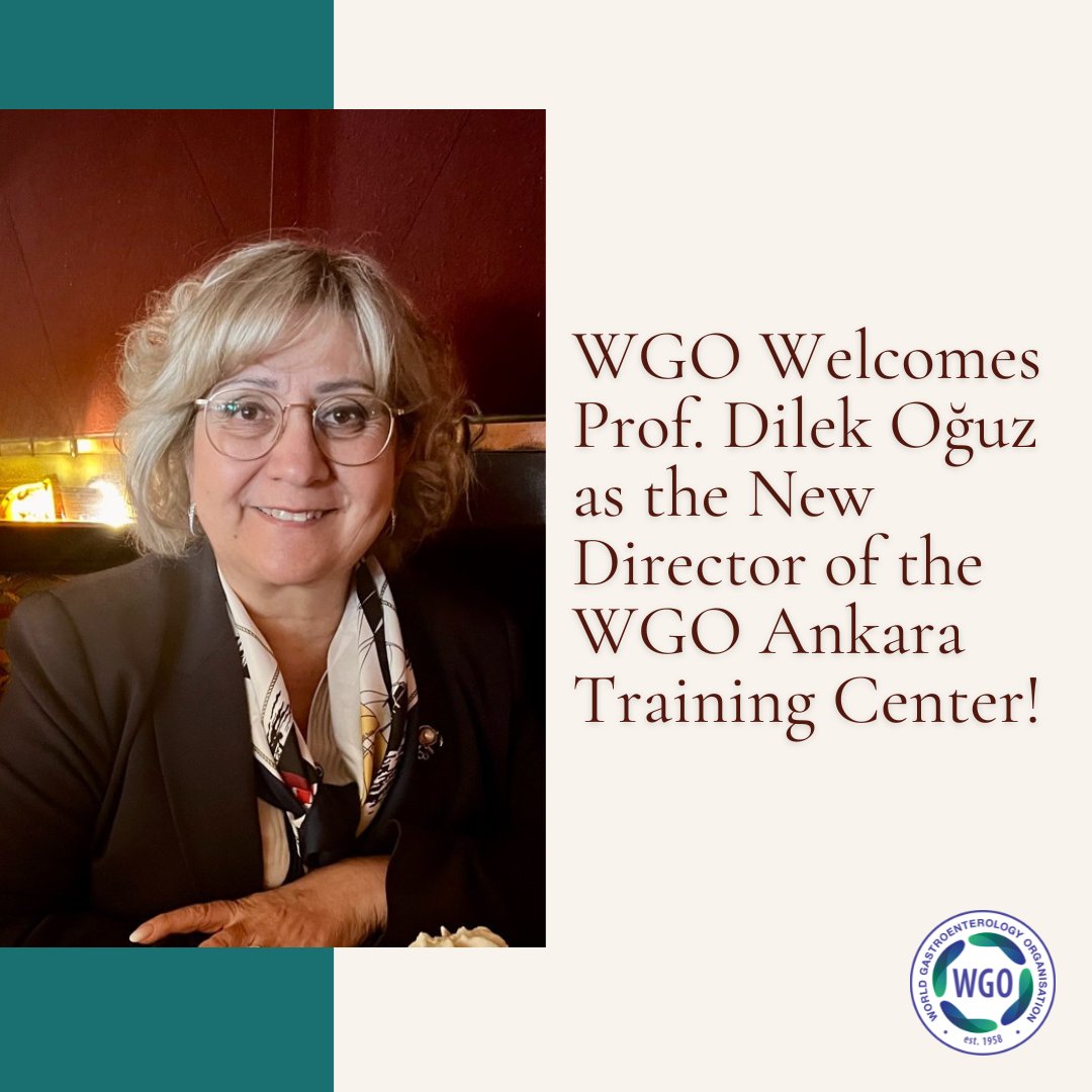We are excited to announce Prof. Dilek Oğuz as the new Director of the WGO Training Center in Ankara, Türkiye! We are sure Prof. Oğuz will lead her center and her team to incredible things. Welcome aboard! #Ankara #TrainingCenters #GlobalEducation
