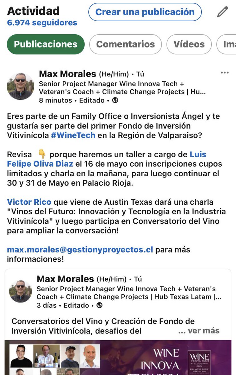 Eres parte de un #FamilyOffice o Inversionista Ángel y te gustaría ser parte del primer Fondo de Inversión Vitivinícola #WineTech en la Región de Valparaiso en Chile 🇨🇱?

Lee en link y se parte de @wineinnovatech 

linkedin.com/posts/maxmoral…