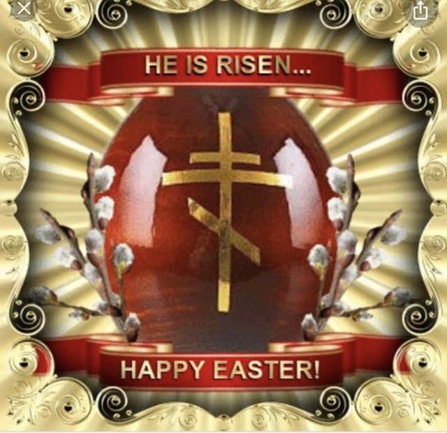 To those who celebrate. Happy Easter!! Christ is Risen!! El Maseeh Qam!!! Christos Anesti! To all of our Orthodox family & friends, enjoy your day.