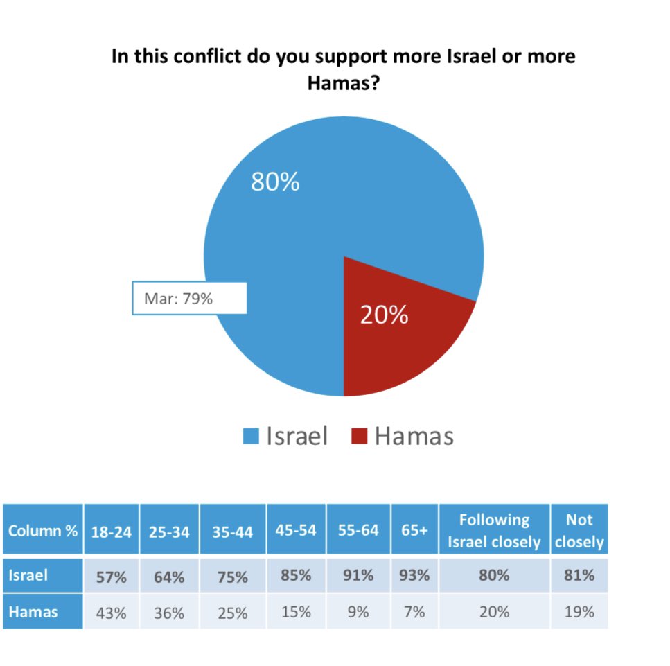 All the noise, static, and protest doesn’t change the simple fact that 80% of Americans support Israel in its war against Hamas terrorism.