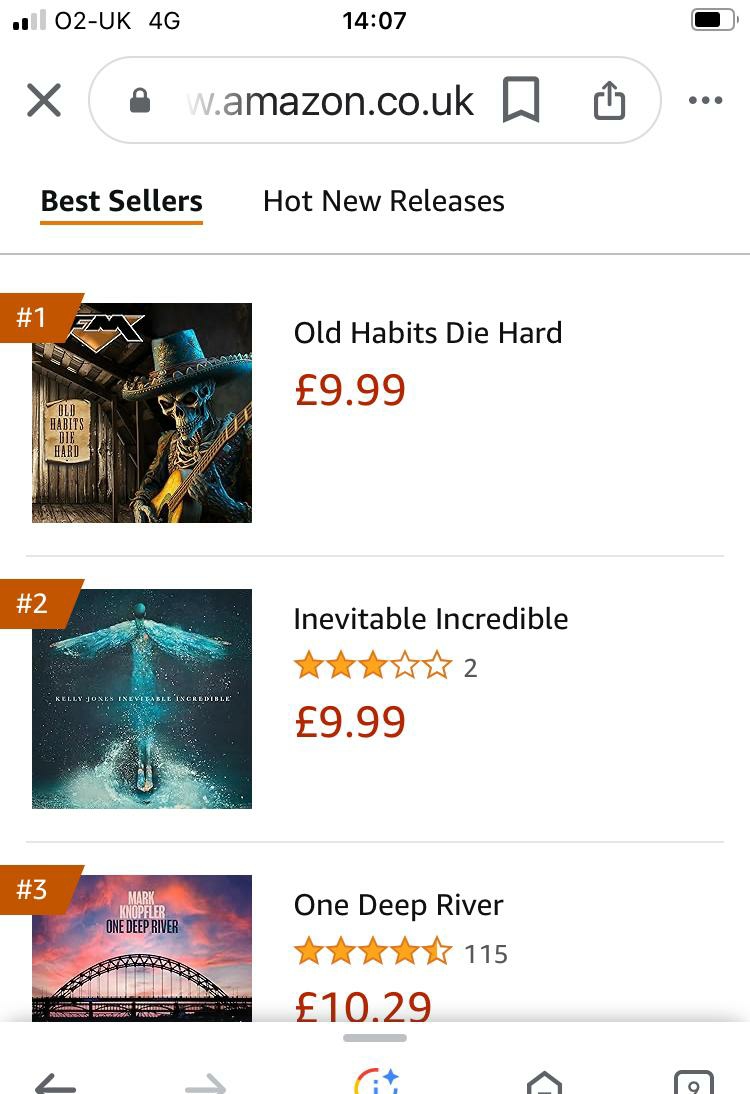 We have the best fans in the world, thanks a million! x #oldhabitsdiehard #newalbum #newmusic #AmazonBestSeller #classicrock #melodicrock