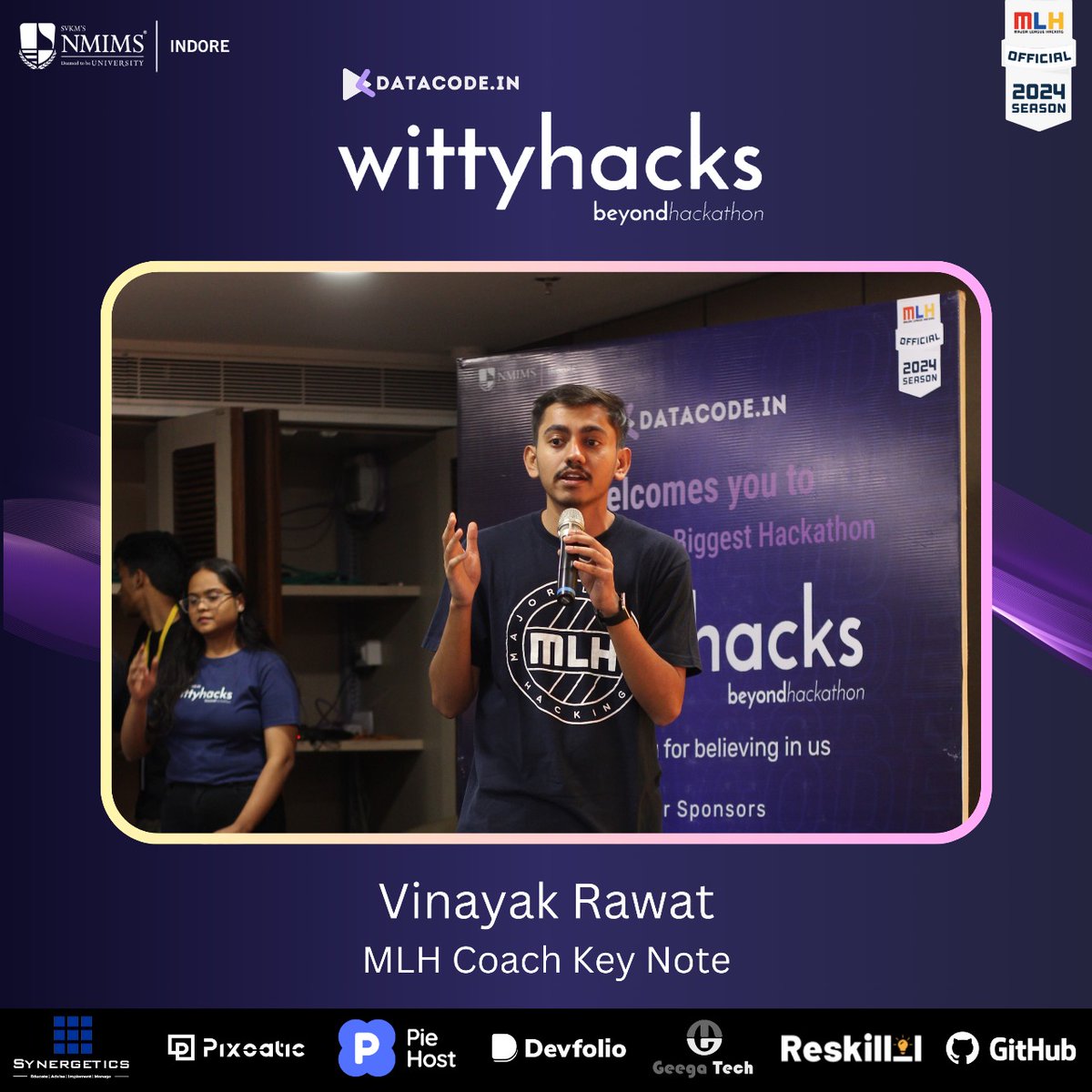 Datacode_in's tweet image. Immense gratitude to Vinayak Rawat, our esteemed MLH Coach, for their invaluable contribution to our hackathon journey! 🎉
Vinayak's mentorship sessions were nothing short of transformative, empowering participants with skills and confidence. 💖✨