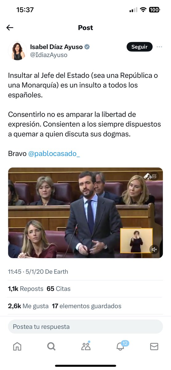 Sra Ayuso: Ud decía esto Y hoy sale insistiendo en sus insultos Está usted bien?