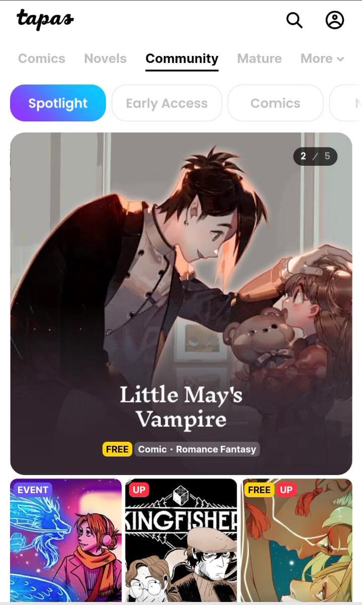 kawanocy's tweet image. the series is being featured ;;;w;;;
the way they personally asked for this very specific old art of mine to use as cover... 100% based Tapas