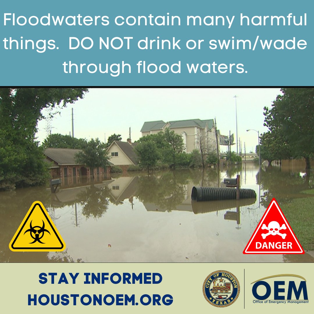 Stay out of flood waters for your safety!