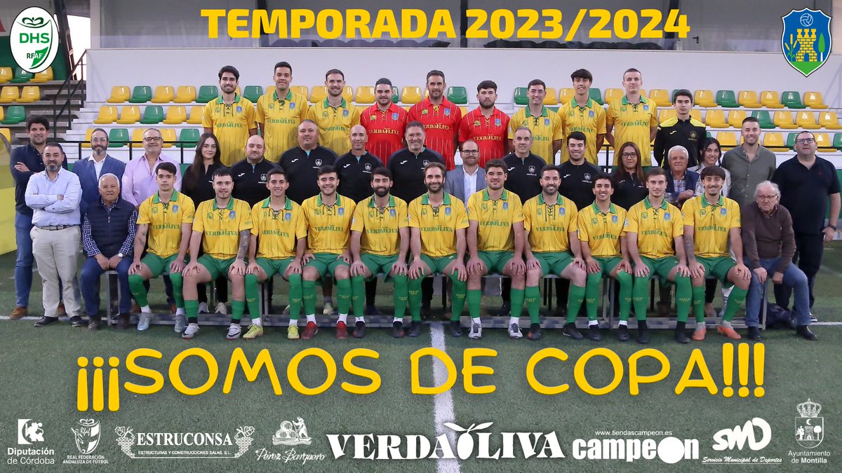 🔰De parte de todos los que formamos este sueño llamado Montilla C.F., os agradecemos vuestro apoyo.👨‍👩‍👧‍👦👏 Aficionados, patrocinadores e instituciones públicas, sin vosotros nada de esto sería posible. Seguiremos subiendo peldaños hasta el final. ¡Somos de Copa Andalucía!.🏆