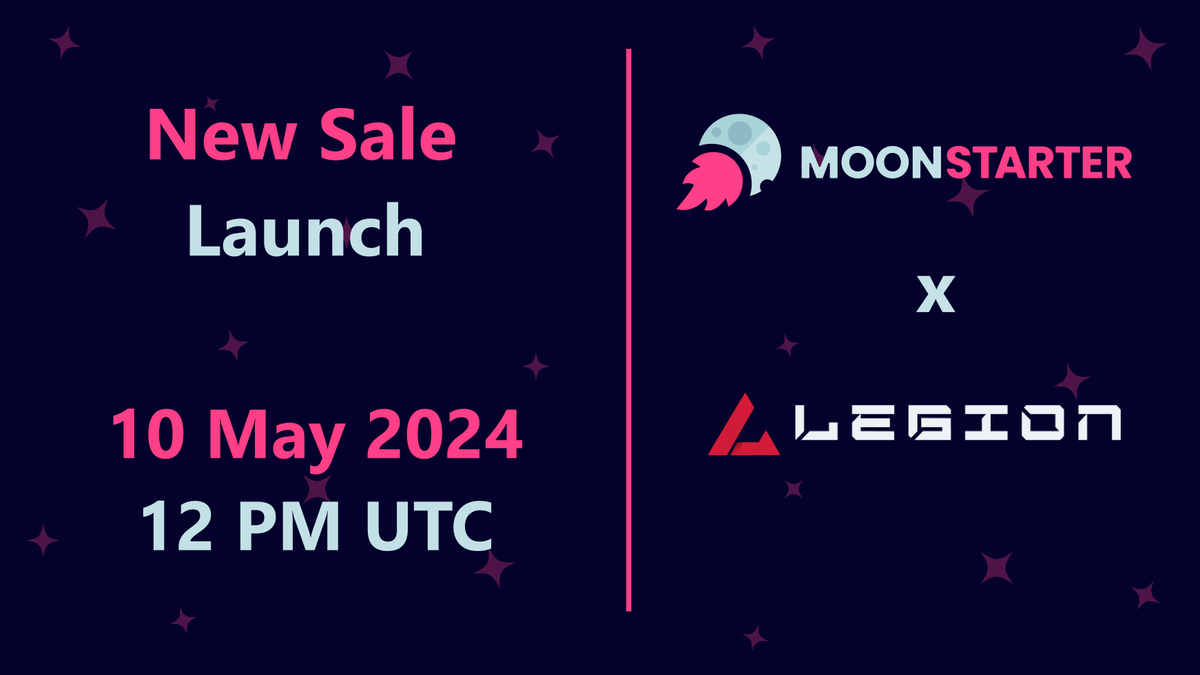 Dear Community, @Legion_Ventures has selected 🔥 MoonStarter as one of their platform for their $LEGION private sale! legion.ventures is the first ever Web 3.0 platform introducing an Investment & OTC marketplace, revolutionising the venture capital landscape for retail…