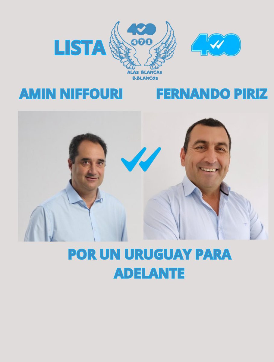 Por un #URUGUAYPARAADELANTE apoyamos a @AlvaroDelgadoUy 🇺🇾🇺🇾
EN ESTAS INTERNAS DANOS TU VOTO DE CONFIANZA PARA SEGUIR CRECIENDO 🇺🇾🇺🇾