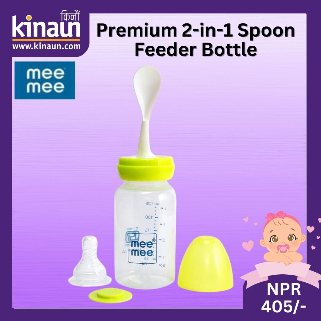 meemee Premium 2-in-1 Spoon Feeder Bottle at NPR 405/-
kinaun.com/product/meemee…

#meemee #babycare #infantcare #feedingbottle #spoonfeeding #spoonfeedingbottle #kinaunshopping #किनौं