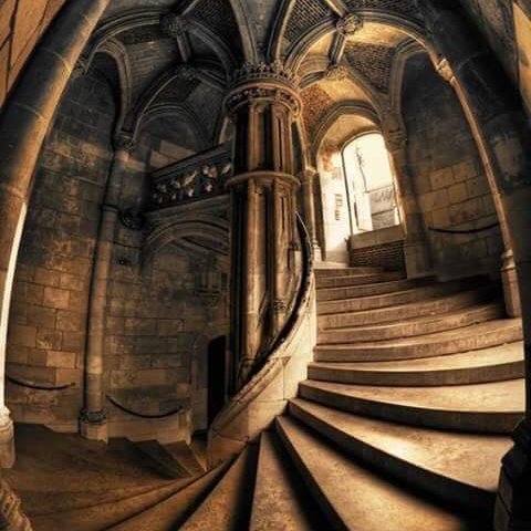 Escaleras diseñadas por Leonardo Da Vinci en 1516. Castillo de Chambord, en Francia  #arquitectura