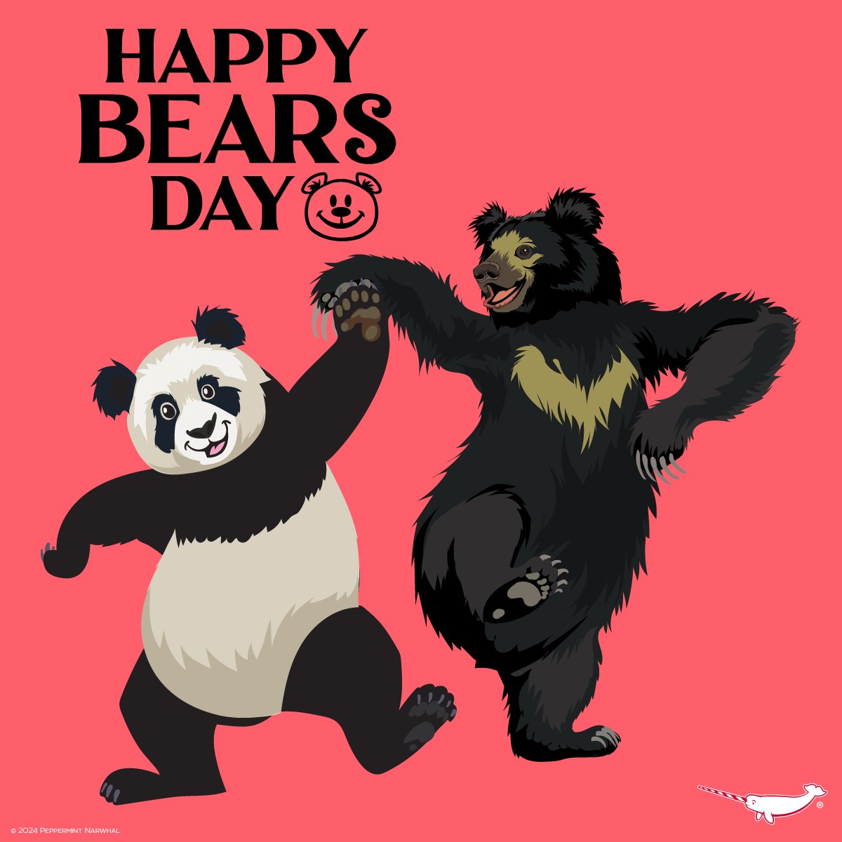 #HappyBearsDay #GiantPanda #SlothBear #Bears MERCH: peppermintnarwhal.com/s/search?q=bear and for more great animal products Shop the #PeppermintNarwhal store: peppermintnarwhal.com International Shoppers visit our store on Etsy: etsy.com/shop/Peppermin… #HappyBears #Bear #HappyBear