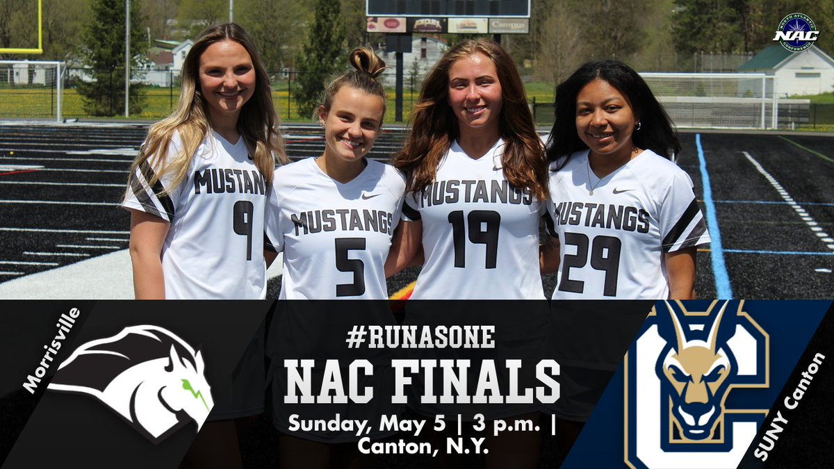 CHAMPIONSHIP DAY! Women's Lax hits the field in NAC championship final action today at 3 - tune in and #LetsGOMustangs! #RunAsOne