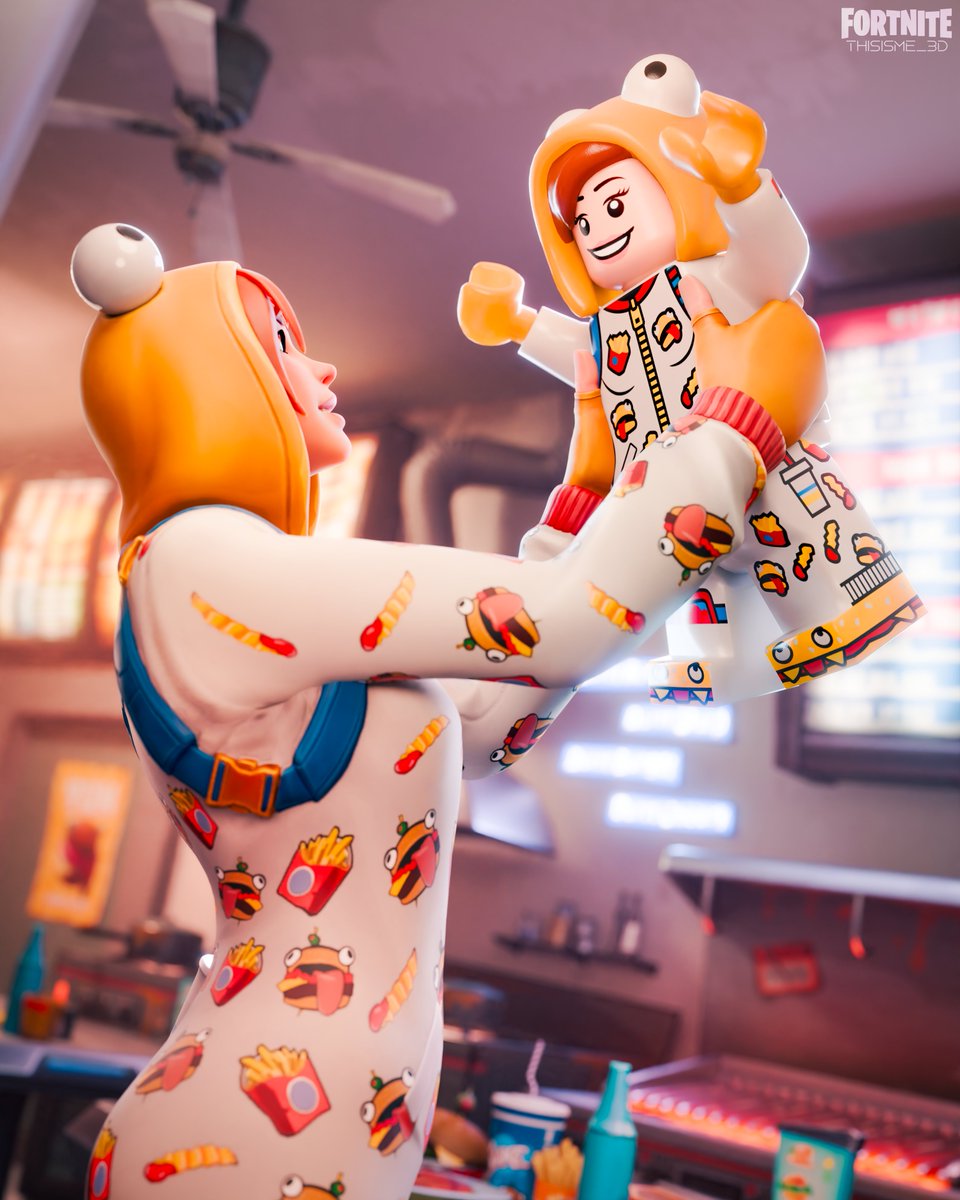 Onesie - Your favourite Burger Girl 🍔💛 #Fortnite #FortniteArt #Lego #LegoFortnite