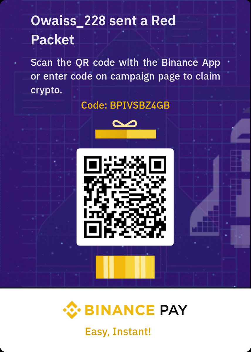 Binance Red Packet : BPIVSBZ4GB
#binance #freecryptocoin #binanceapp
#freecoin