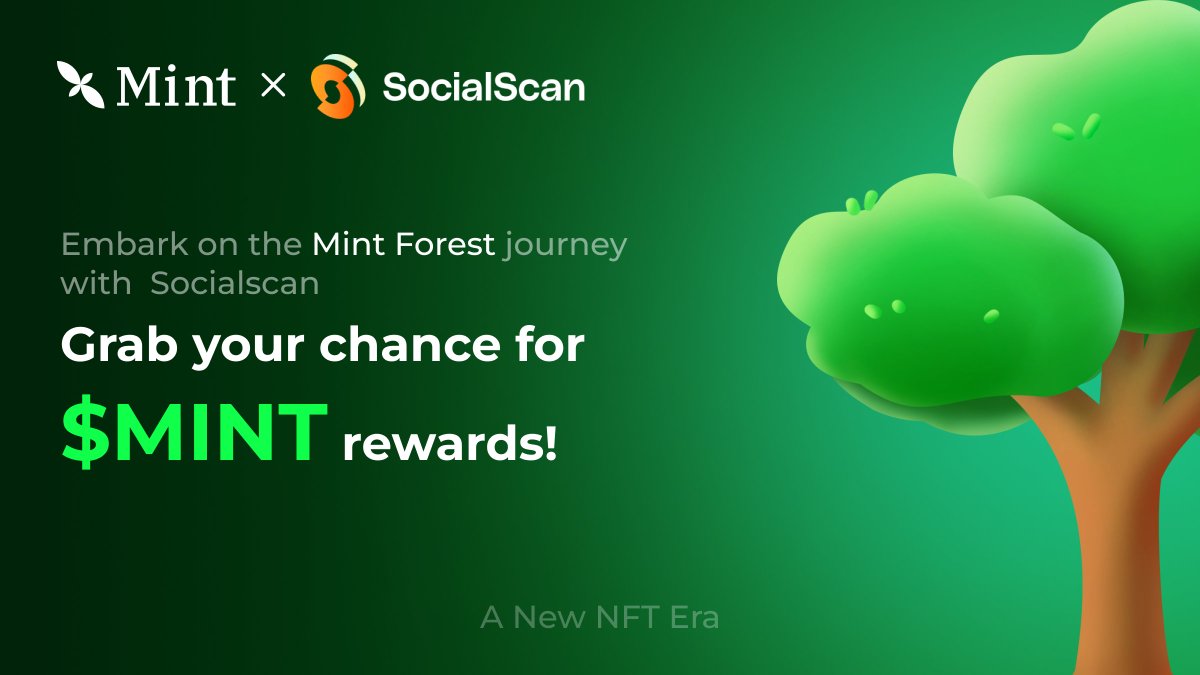 🟢 We’re thrilled to be part of the Mint Forest celebration, presented by @Mint_Blockchain on @Galxe! Excited to showcase our #MintForest🌳 special campaign alongside other Mint ecosystem partners. 🙌 Join the campaign for a chance to earn your $MINT airdrop rewards! 🚀👇 ➡️…