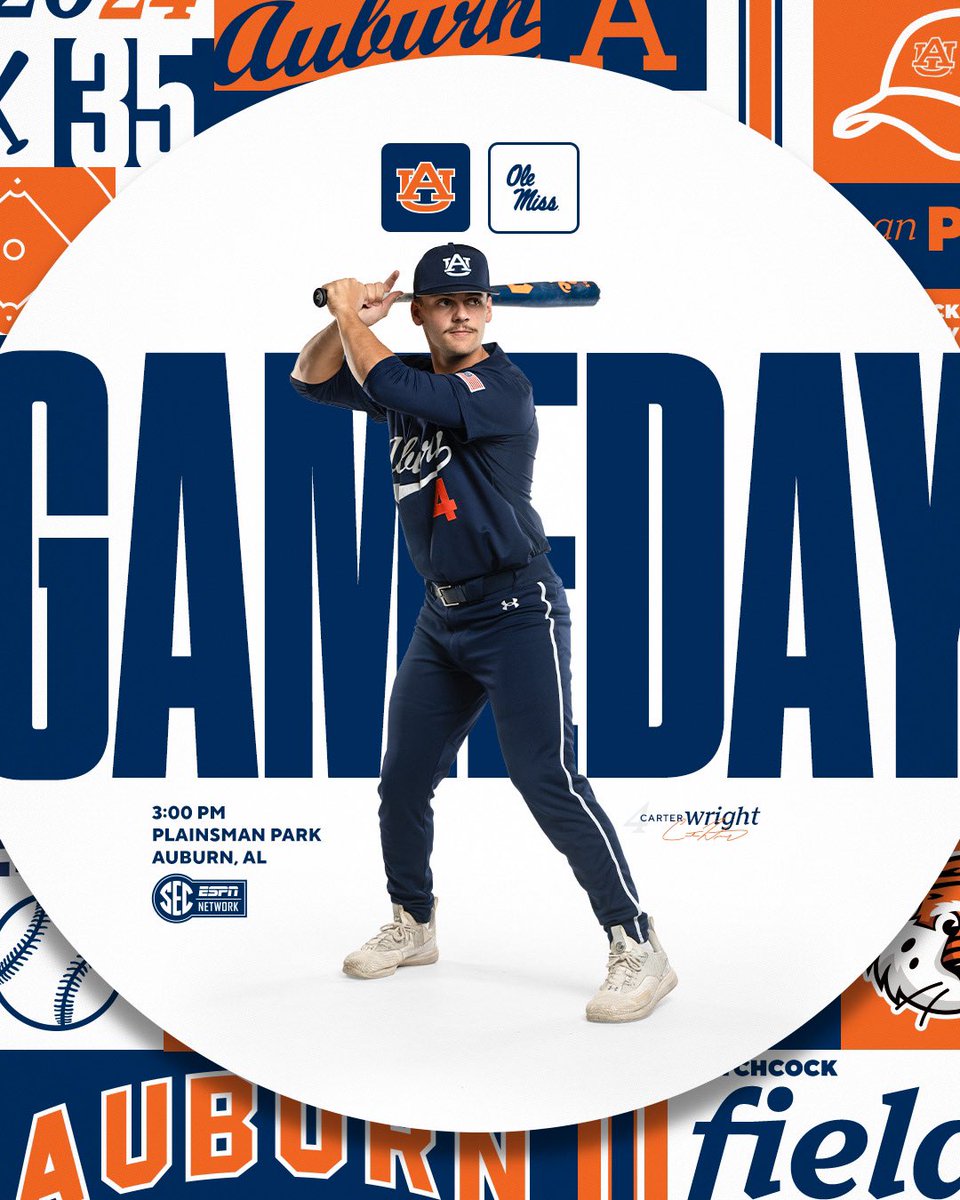 Finale vs. Ole Miss on deck. 🕒 3 p.m. CT 📺 @SECNetwork 📍 Plainsman Park 📊 linktr.ee/auburnbaseball #WarEagle