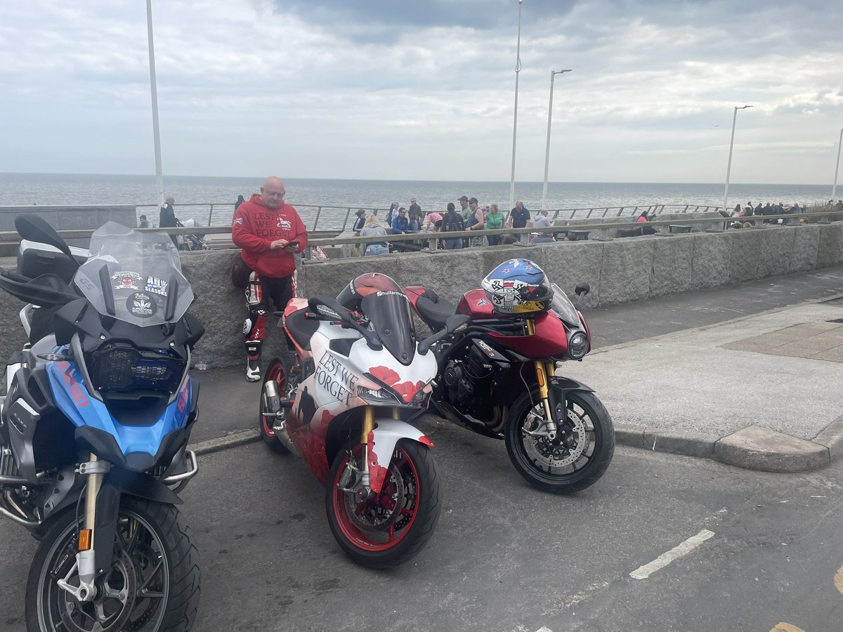 Took the trumpet out for a Nice ride out today Hornsea and wither sea and.bumped into old friends